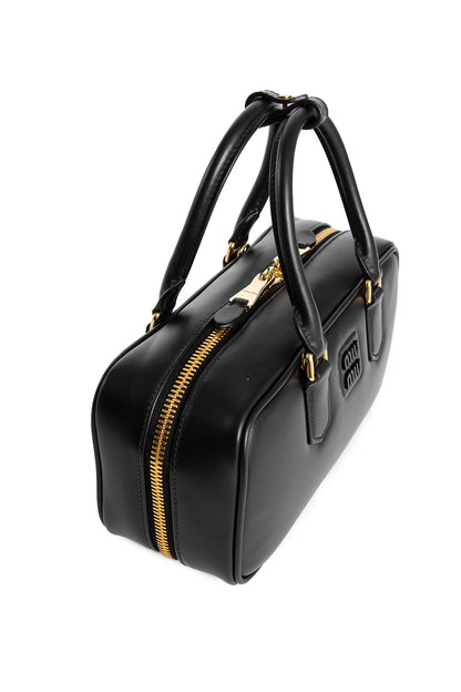 MIU MIU WOMAN BLACK TOP HANDLE BAGS