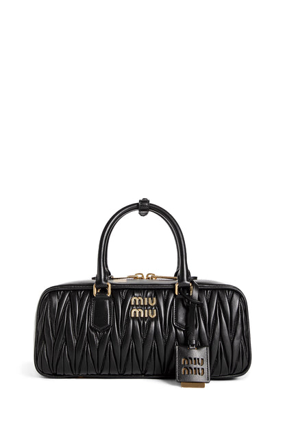 MIU MIU WOMAN BLACK TOP HANDLE BAGS