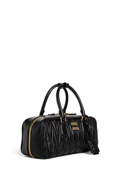 MIU MIU WOMAN BLACK TOP HANDLE BAGS