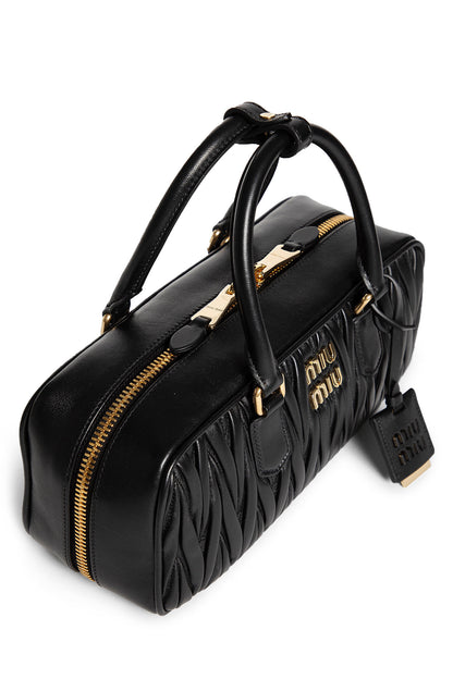 MIU MIU WOMAN BLACK TOP HANDLE BAGS