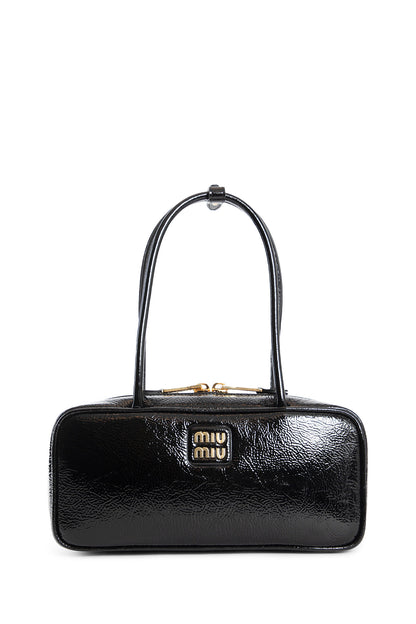 MIU MIU WOMAN BLACK SHOULDER BAGS