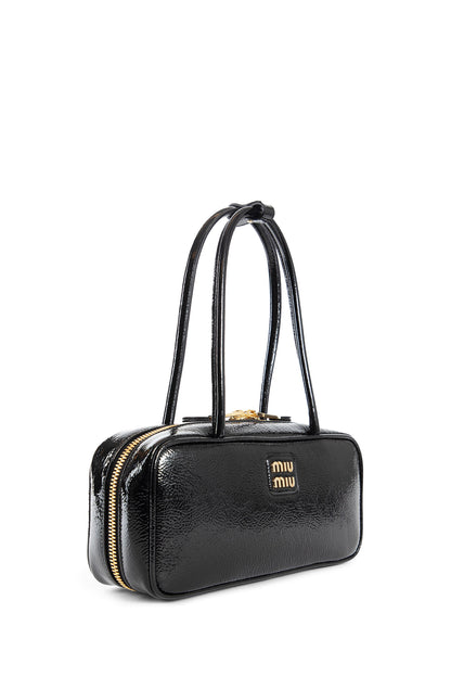 MIU MIU WOMAN BLACK SHOULDER BAGS