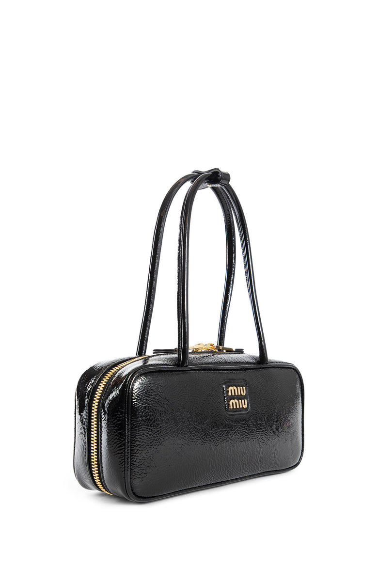 MIU MIU WOMAN BLACK TOP HANDLE BAGS