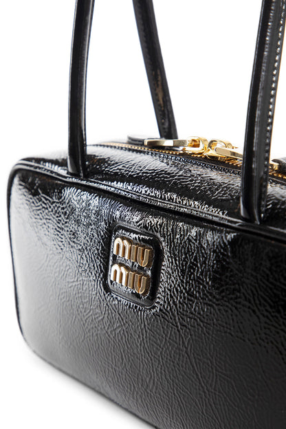 MIU MIU WOMAN BLACK SHOULDER BAGS