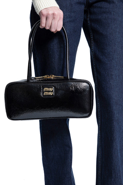 MIU MIU WOMAN BLACK SHOULDER BAGS