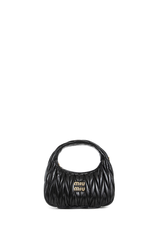 MIU MIU WOMAN BLACK SHOULDER BAGS