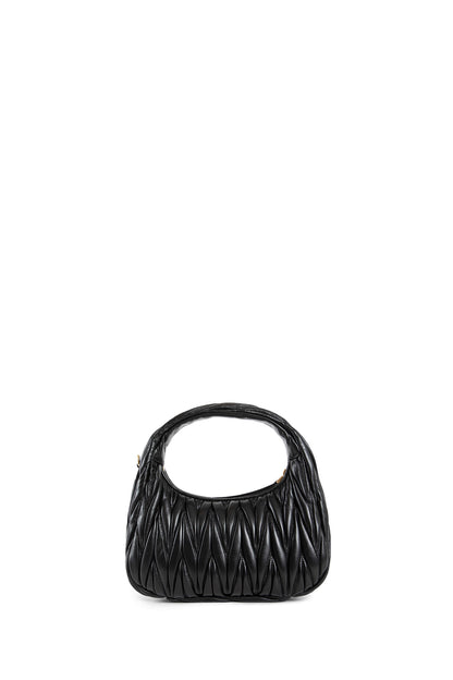 MIU MIU WOMAN BLACK SHOULDER BAGS