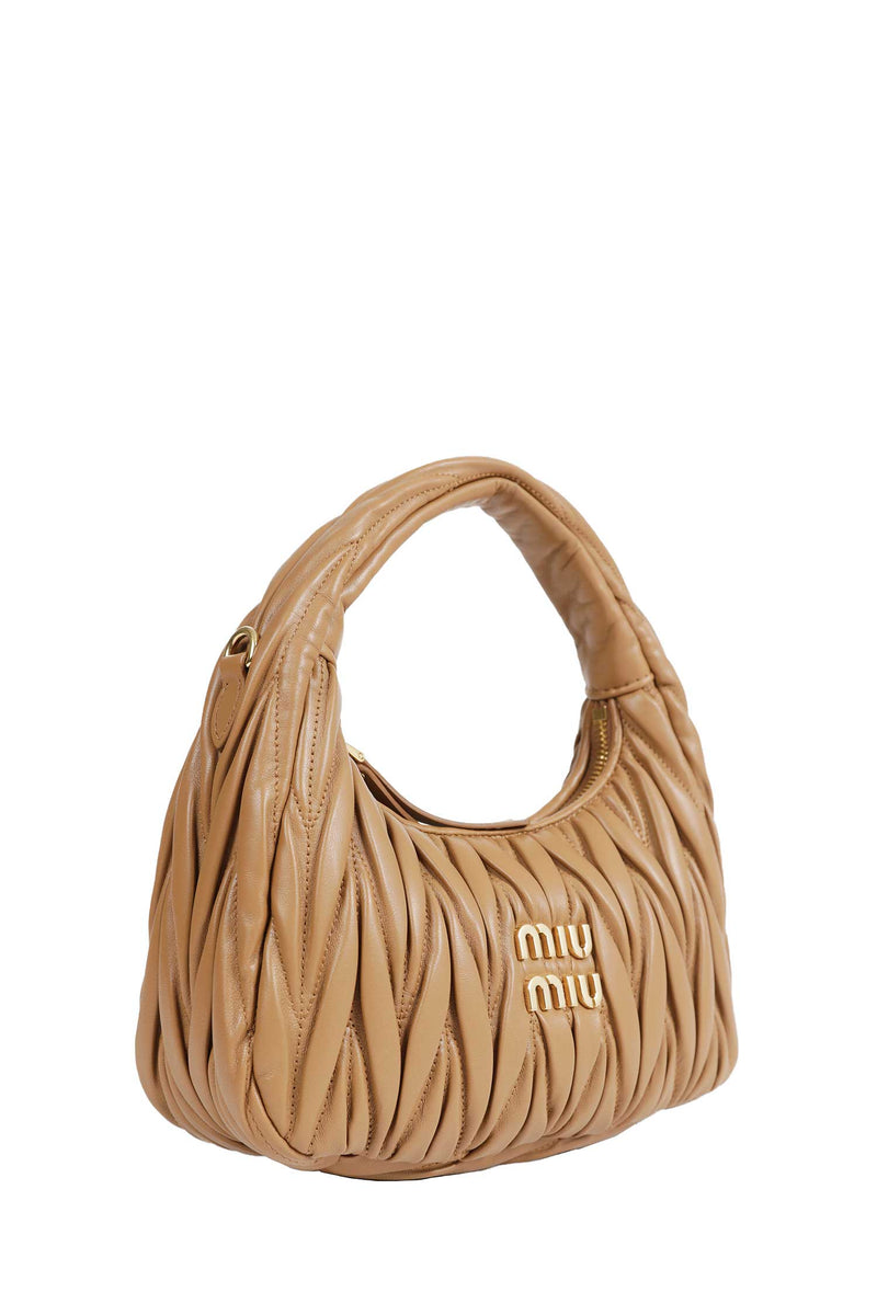 MIU MIU Wander Matelassé Hobo Bag woman