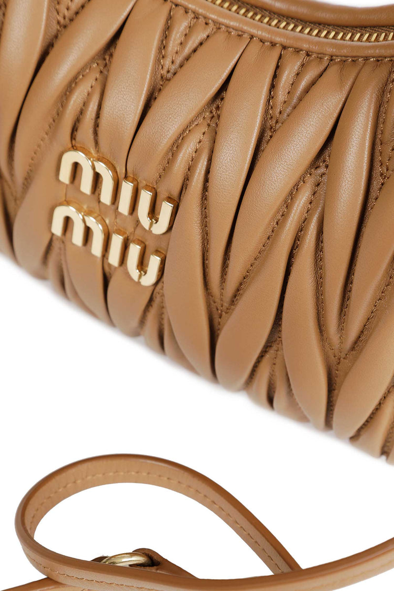 MIU MIU Wander Matelassé Hobo Bag woman