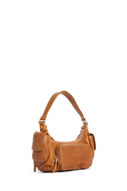 MIU MIU WOMAN BROWN SHOULDER BAGS