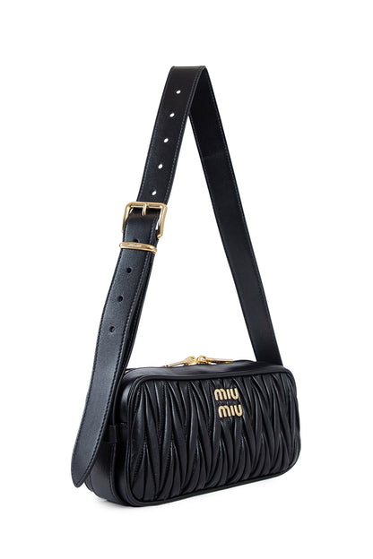 MIU MIU WOMAN BLACK CROSSBODY BAGS