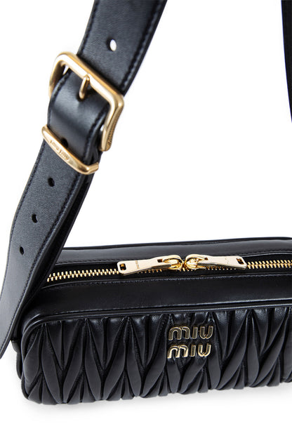 MIU MIU WOMAN BLACK CROSSBODY BAGS