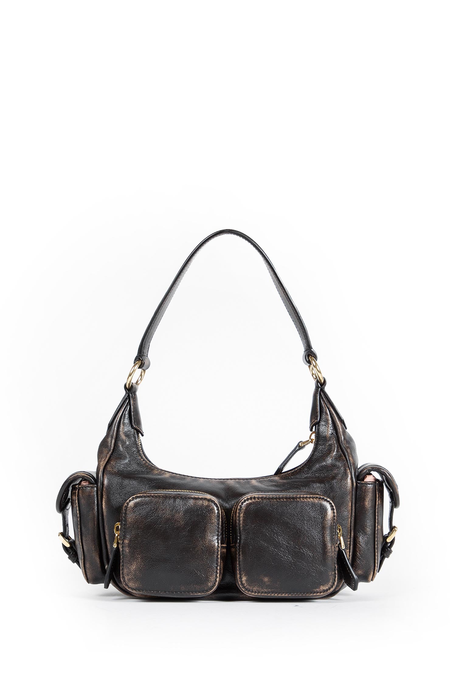 MIU MIU WOMAN BROWN SHOULDER BAGS