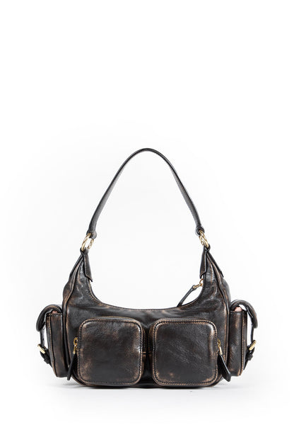 MIU MIU WOMAN BROWN SHOULDER BAGS