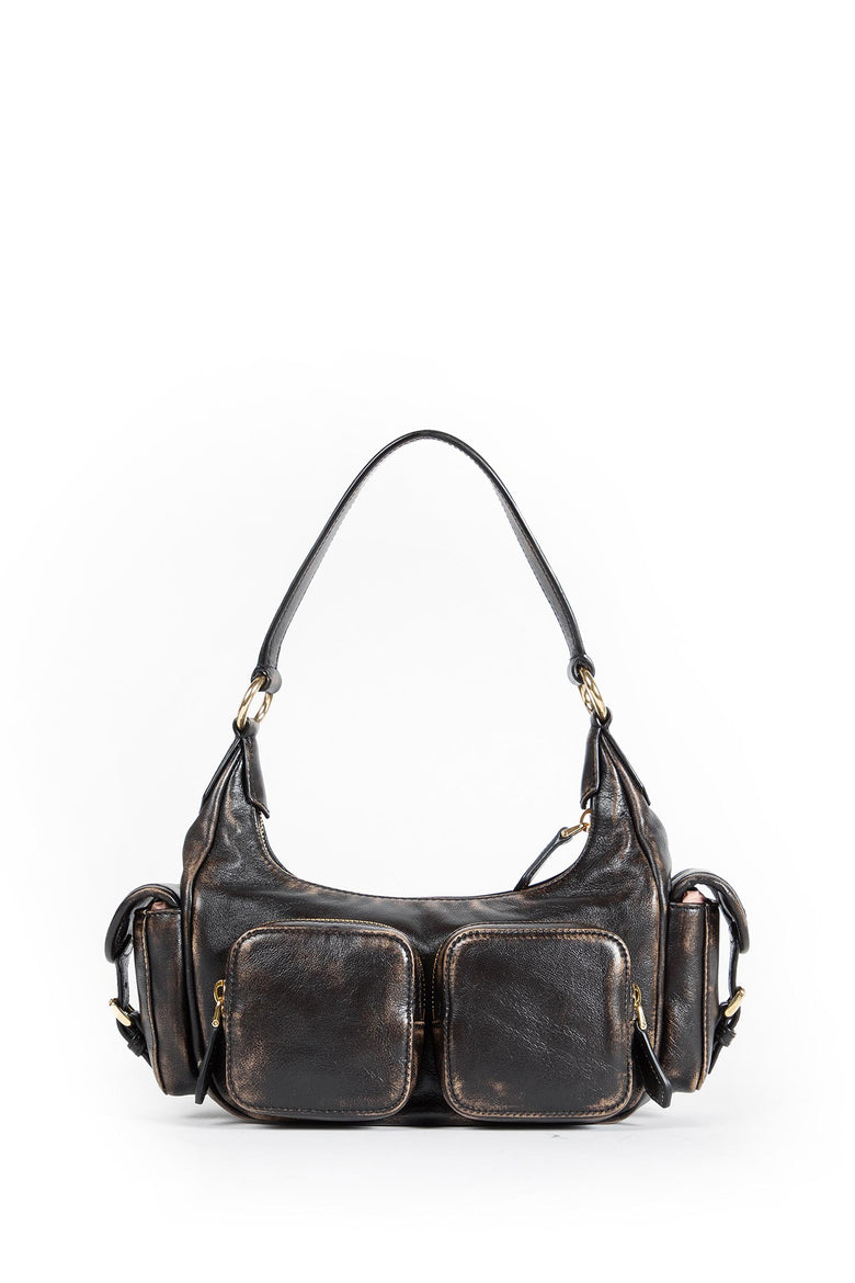 MIU MIU WOMAN BROWN SHOULDER BAGS