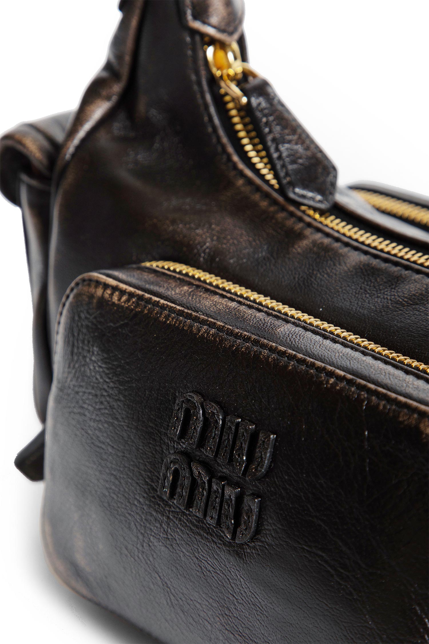 MIU MIU WOMAN BROWN SHOULDER BAGS