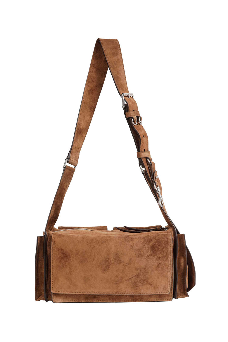 
              MIU MIU Utilitaire Suede Shoulder Bag woman
            