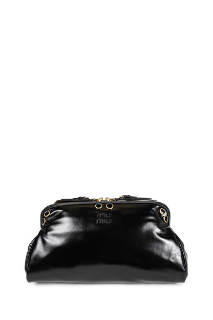 MIU MIU WOMAN BLACK CLUTCHES & POUCHES