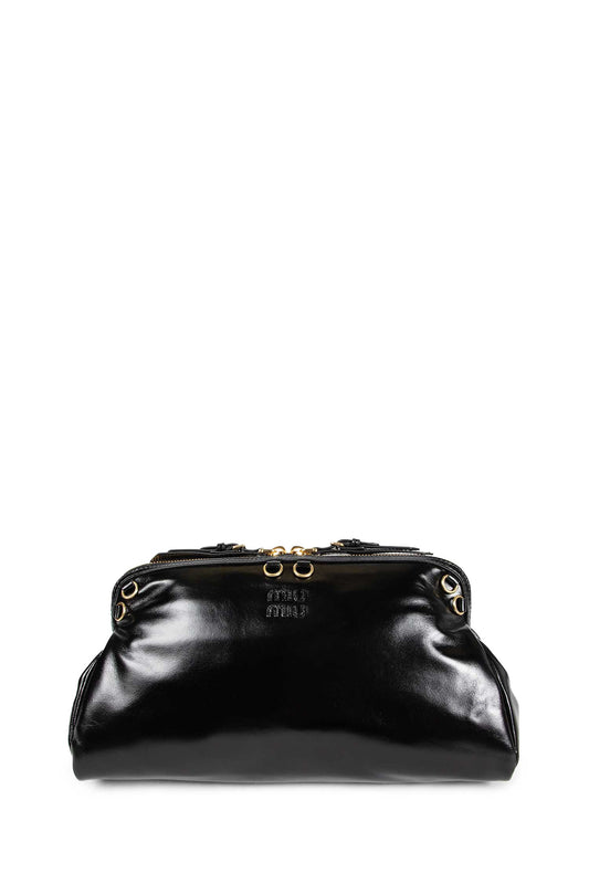 MIU MIU WOMAN BLACK CLUTCHES & POUCHES