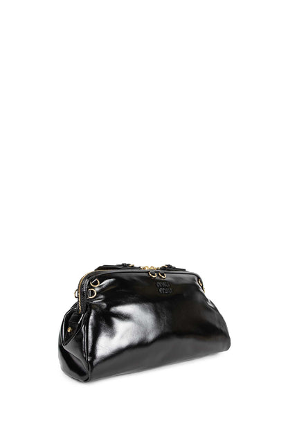 MIU MIU WOMAN BLACK CLUTCHES & POUCHES