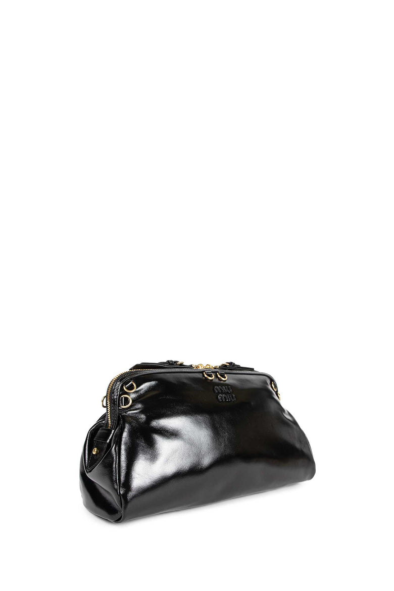 MIU MIU WOMAN BLACK CLUTCHES & POUCHES