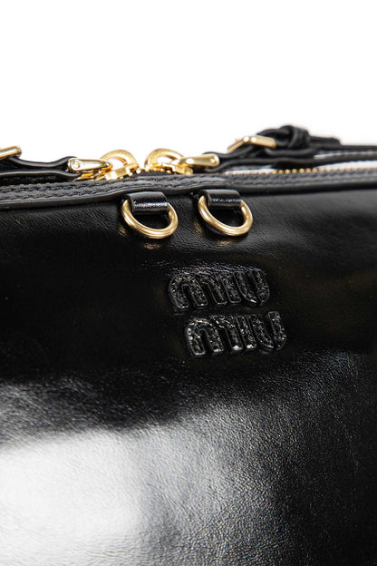MIU MIU WOMAN BLACK CLUTCHES & POUCHES