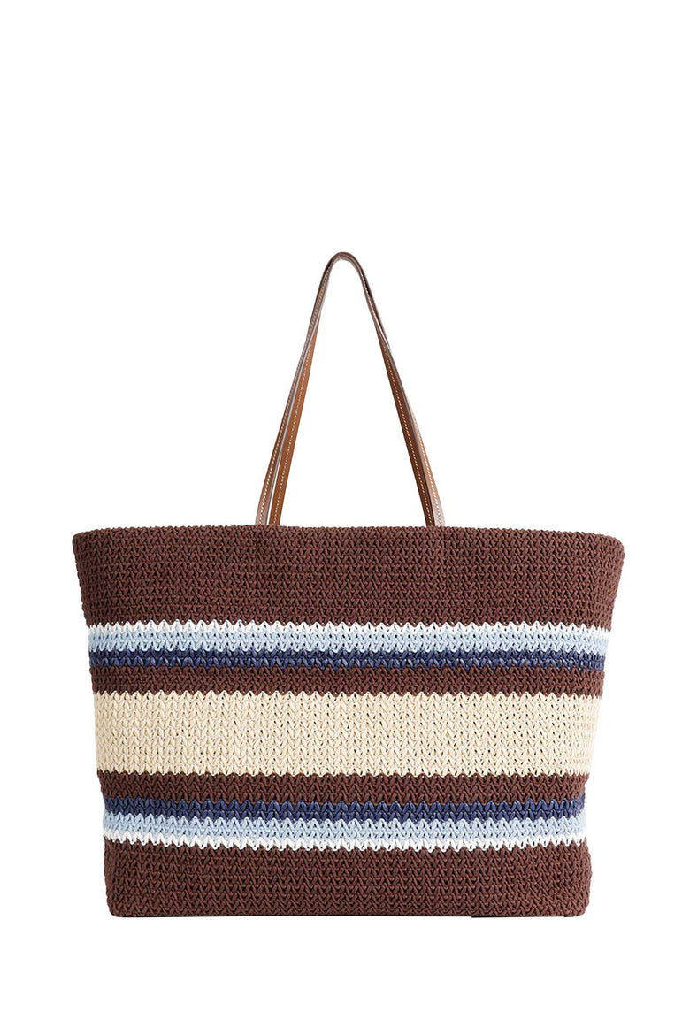 Raffia-Effect Shopping Bag