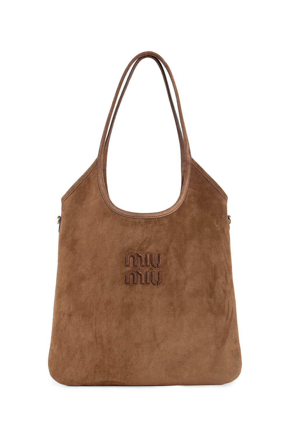 MIU MIU WOMAN BROWN TOTE BAGS