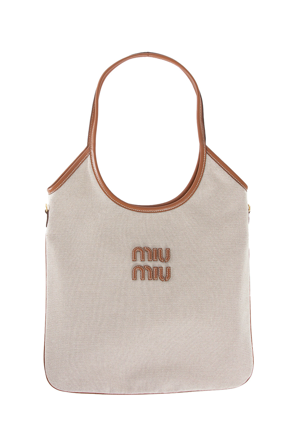 MIU MIU WOMAN BEIGE TOTE BAGS