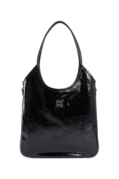 MIU MIU WOMAN BLACK SHOULDER BAGS