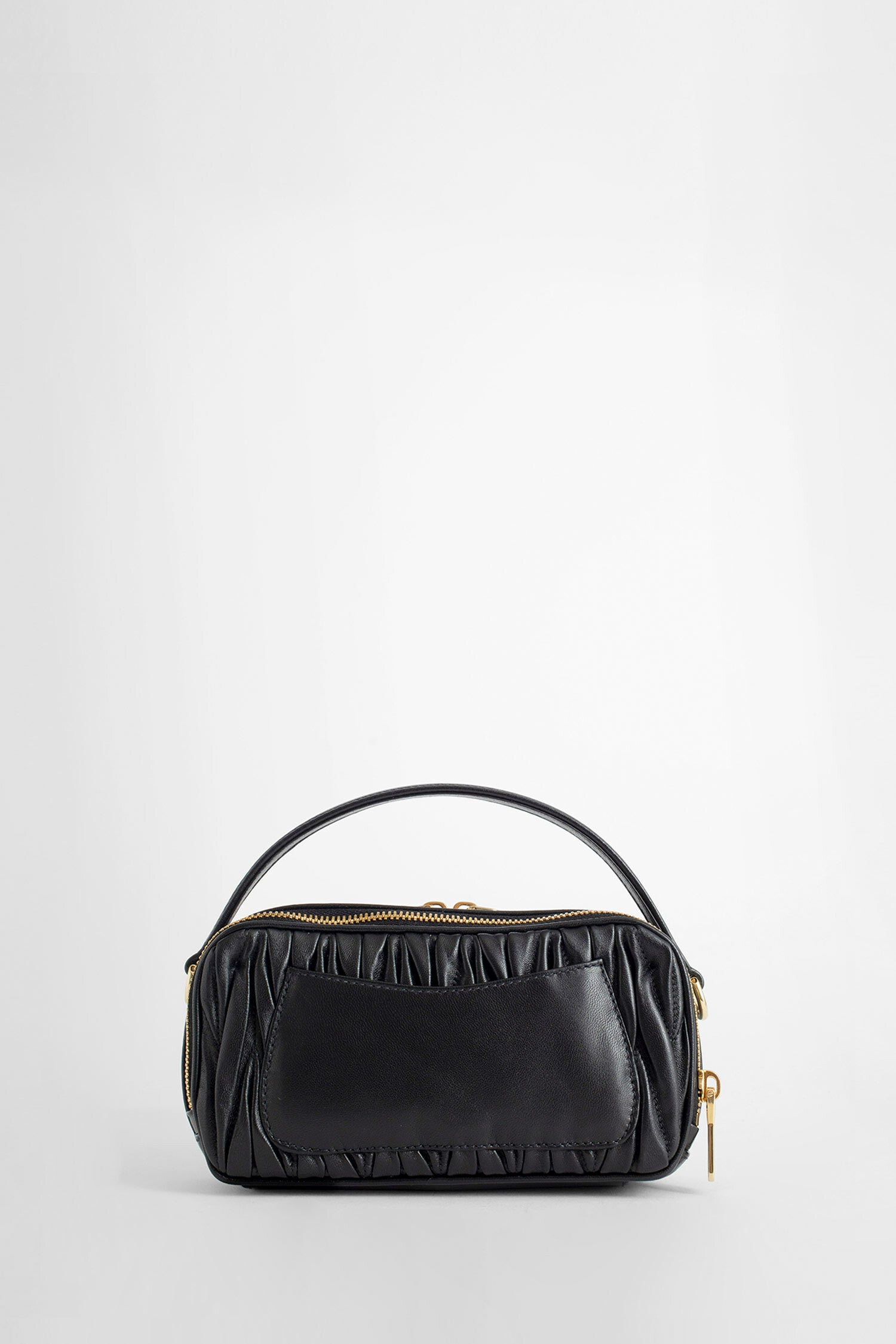 MIU MIU WOMAN BLACK TOP HANDLE BAGS