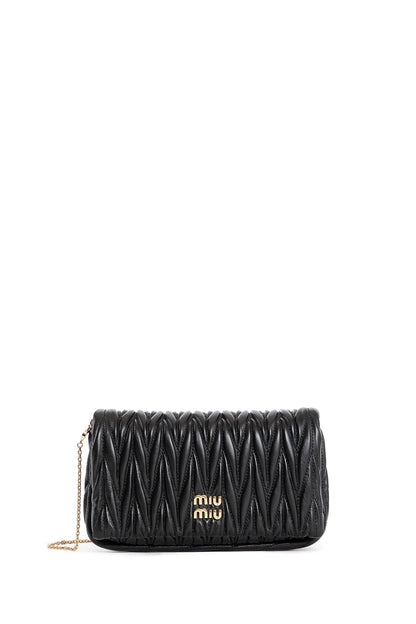 MIU MIU WOMAN BLACK SHOULDER BAGS