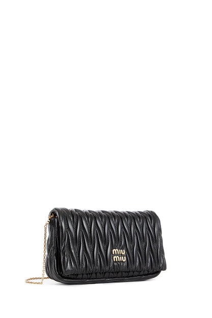 MIU MIU WOMAN BLACK SHOULDER BAGS