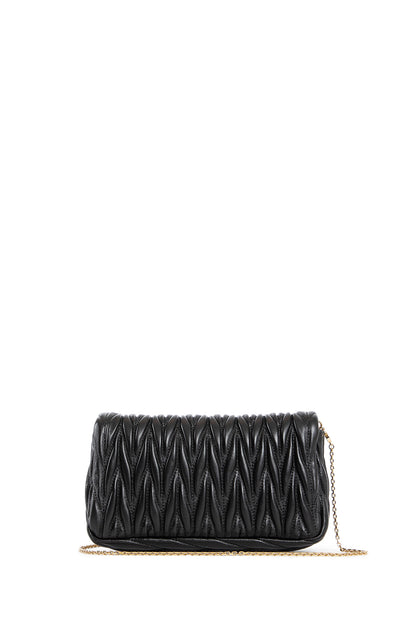 MIU MIU WOMAN BLACK SHOULDER BAGS