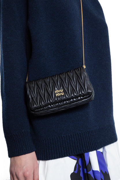 MIU MIU WOMAN BLACK CROSSBODY BAGS