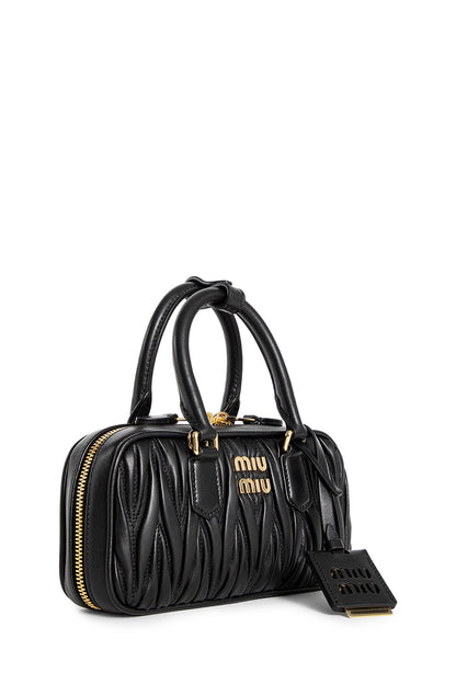 MIU MIU WOMAN BLACK TOP HANDLE BAGS