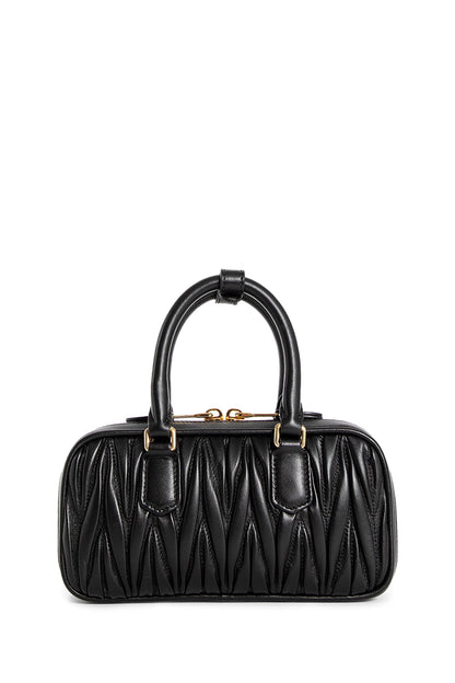 MIU MIU WOMAN BLACK TOP HANDLE BAGS