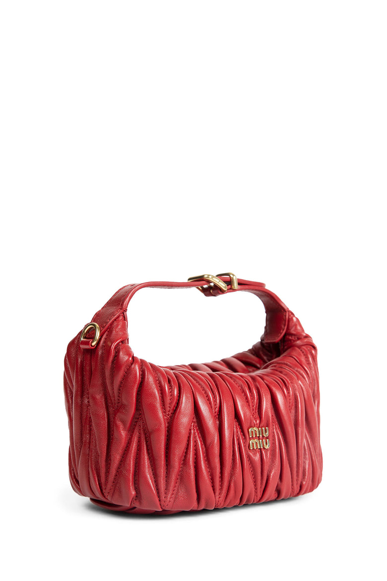 Matelassé nappa leather pouch