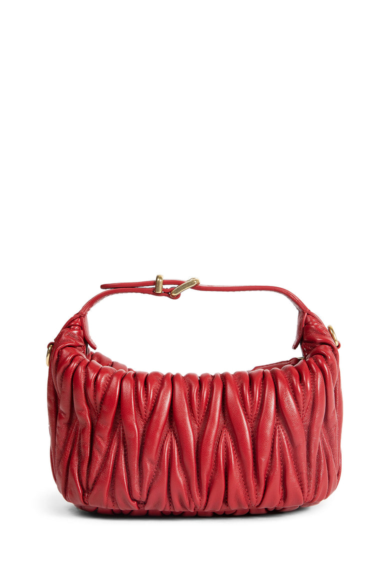 Matelassé nappa leather pouch