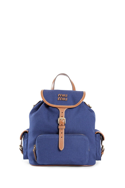 MIU MIU WOMAN BLUE BACKPACKS & TRAVEL BAGS - Antonioli.eu