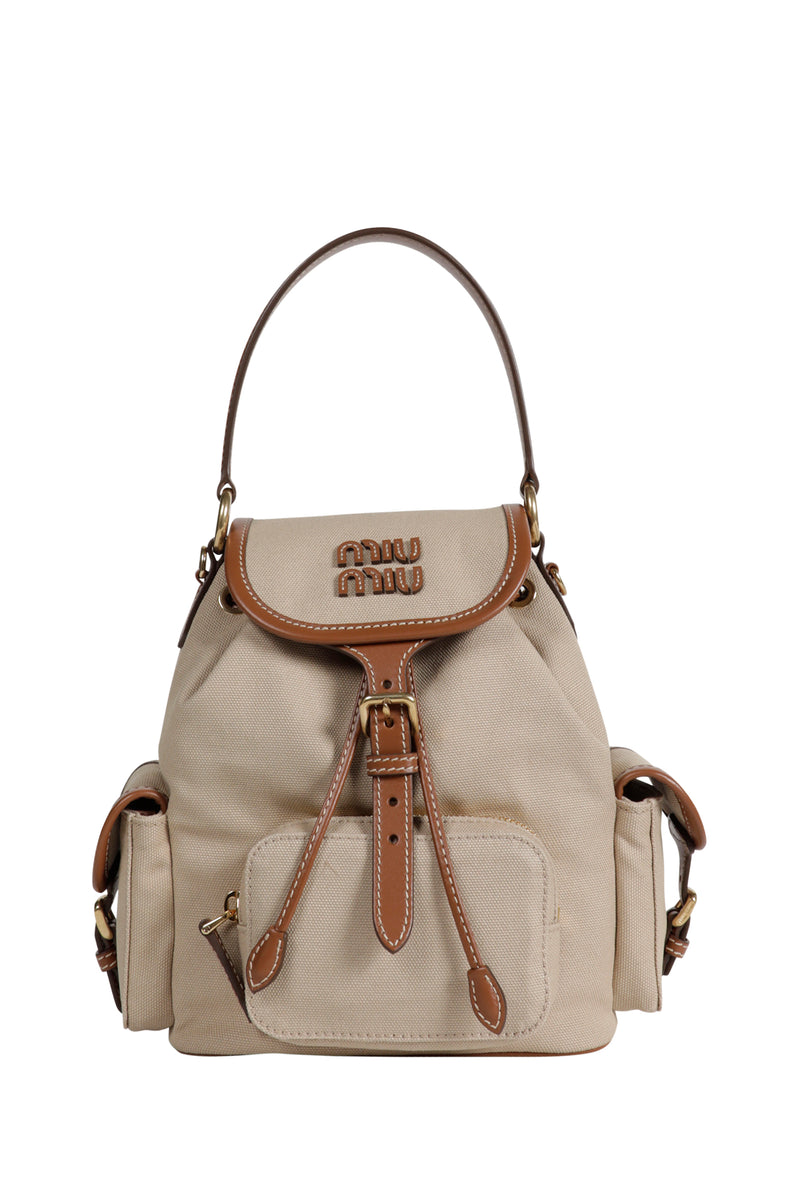 Canvas and Leather Backpack