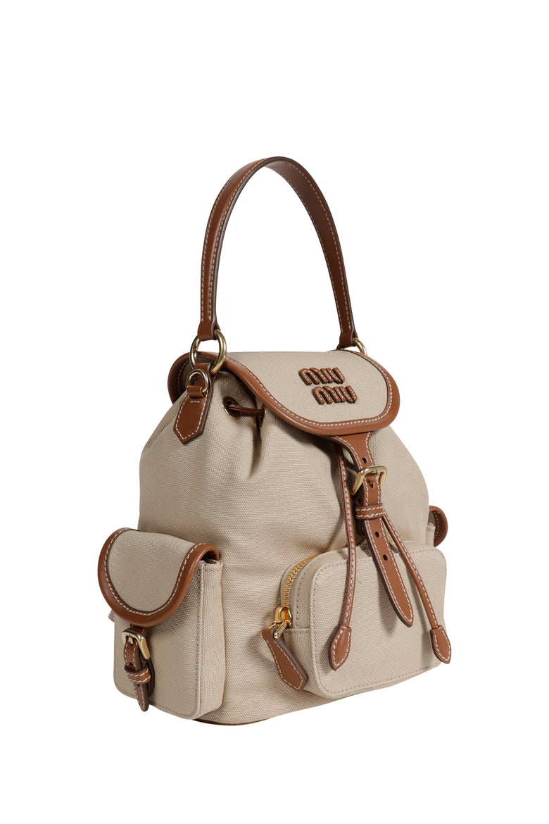 Canvas and Leather Backpack