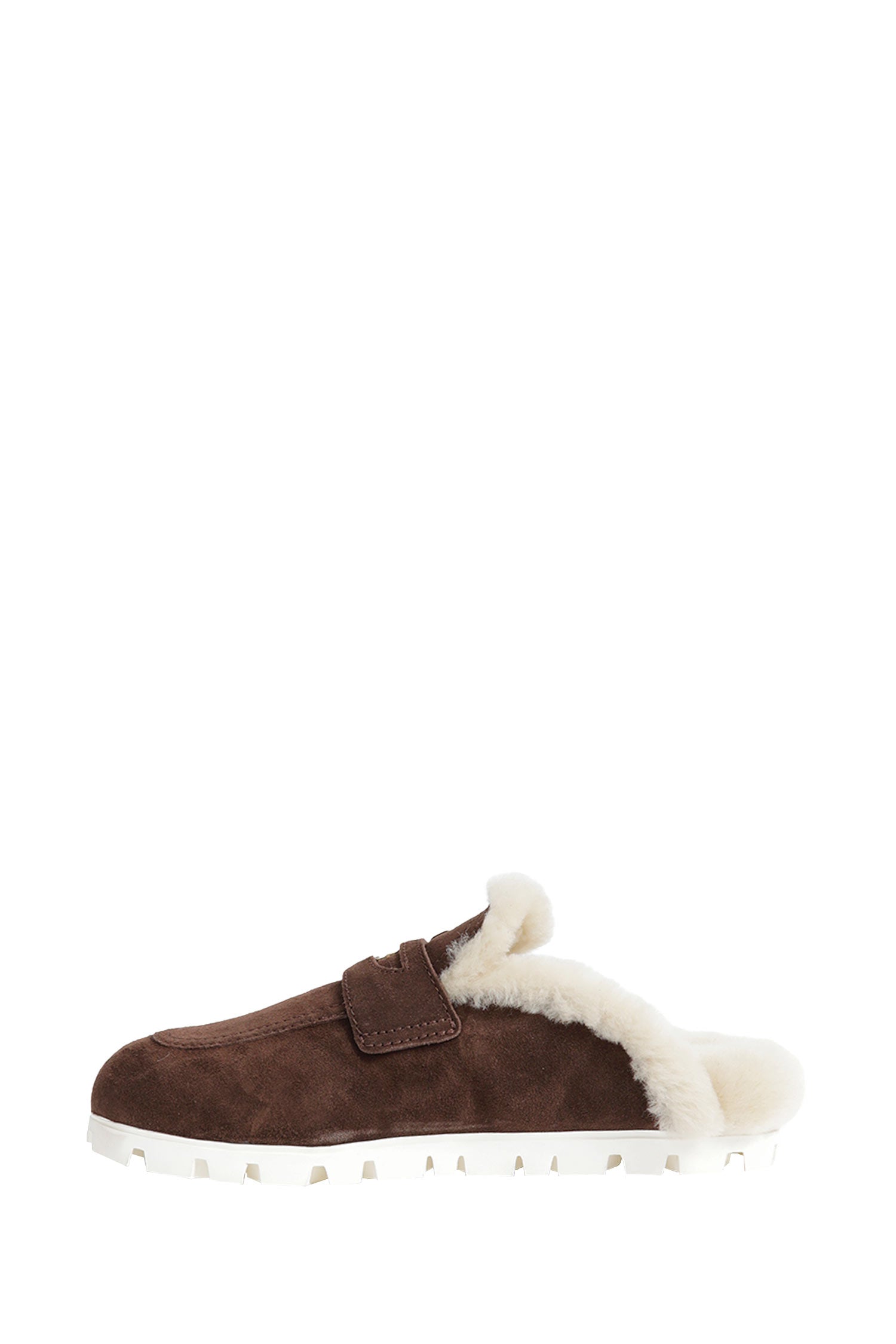 MIU MIU Shearling-lined Suede Mules woman