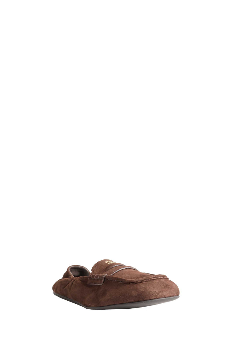 
              MIU MIU Ruches Suede Loafers woman
            