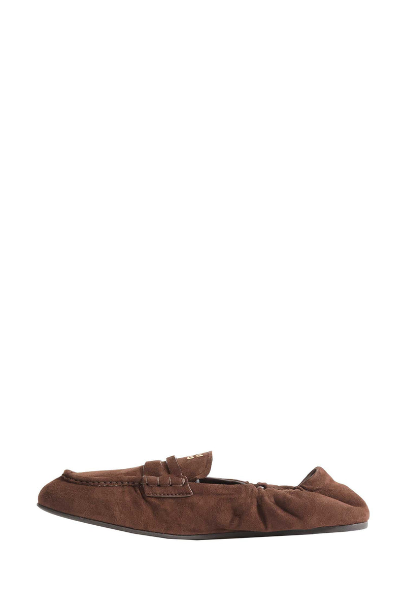 MIU MIU Ruches Suede Loafers woman