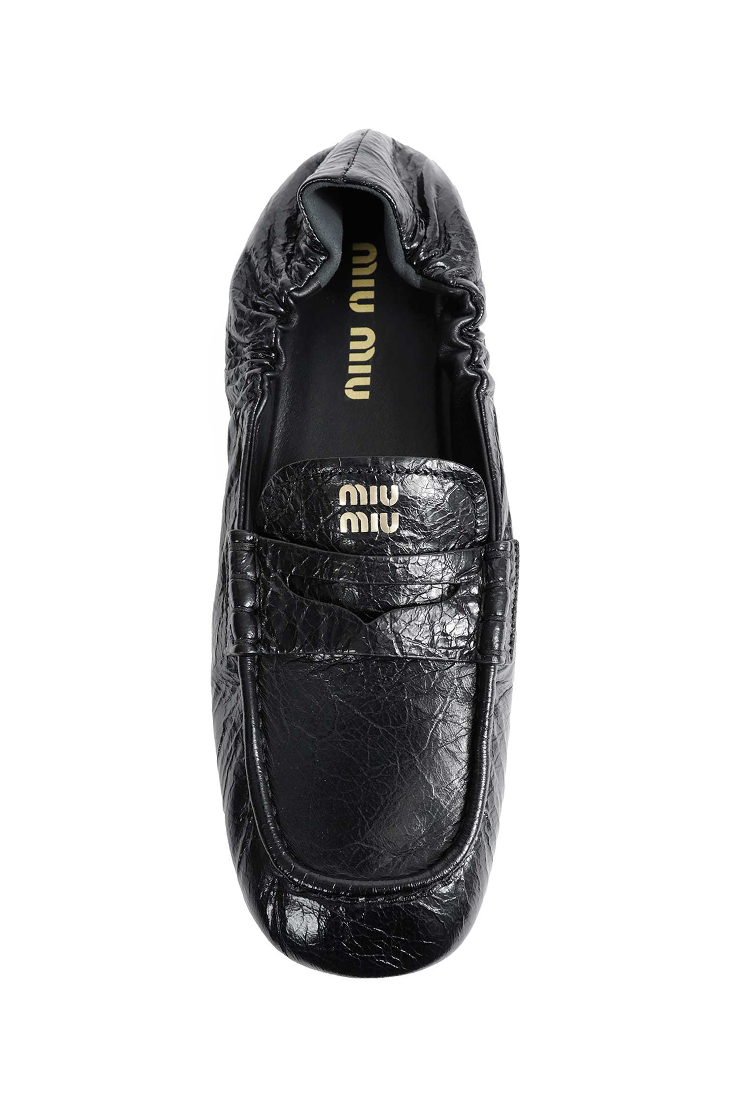 MIU MIU Ruches Nappa Leather Loafers woman