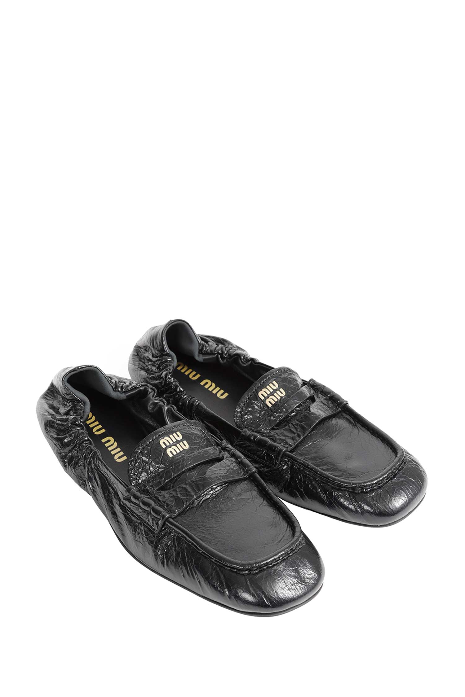 MIU MIU Ruches Nappa Leather Loafers woman