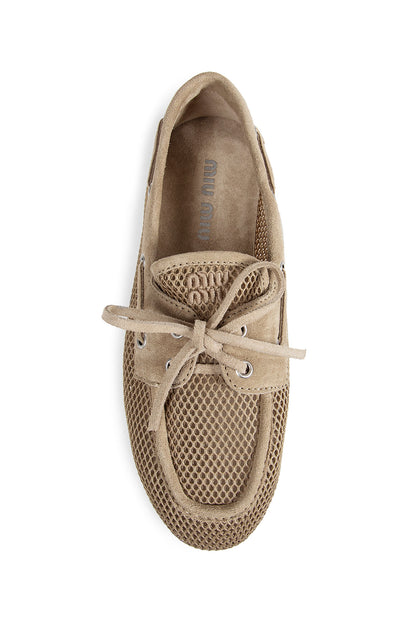 Mesh And Suede Loafers