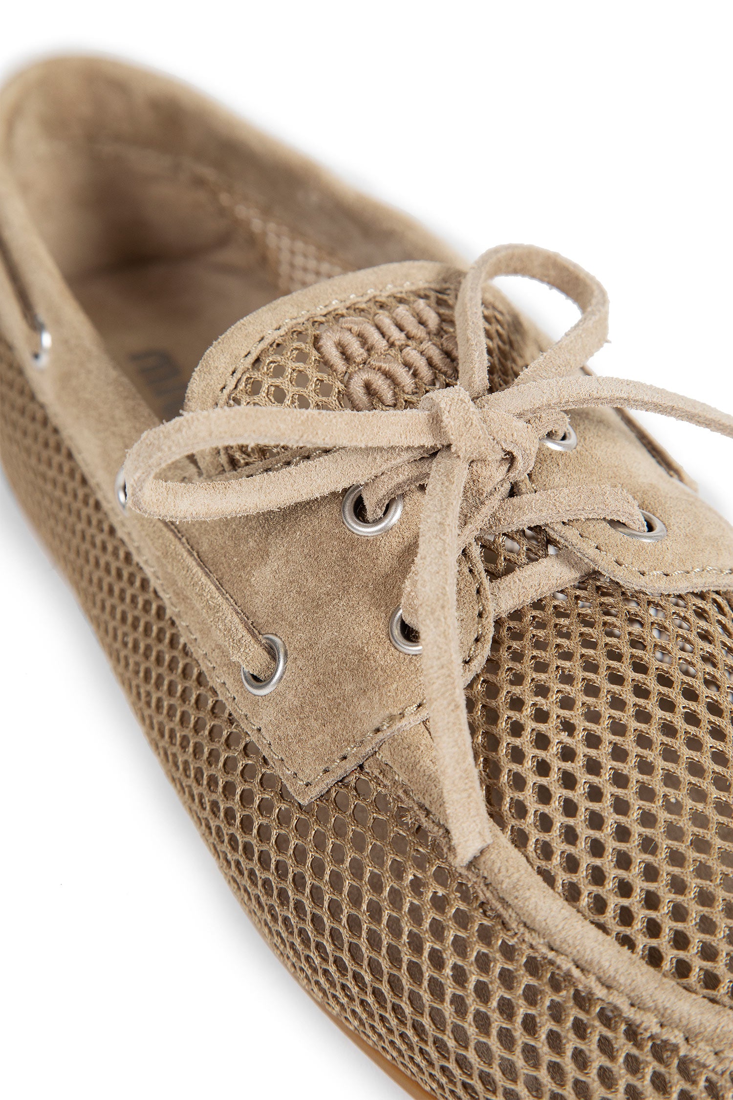 Mesh And Suede Loafers