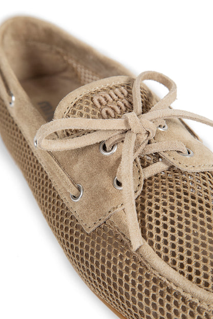 Mesh And Suede Loafers